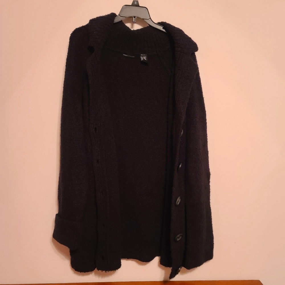 Women's Soft Long Sleeve Black Button Up Cardigan Size: XL Brand: Moda